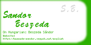 sandor beszeda business card